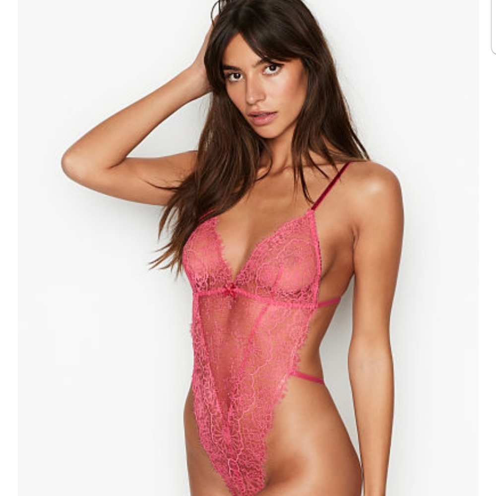 Victoria's Secret Unlined Corded Lace Teddy